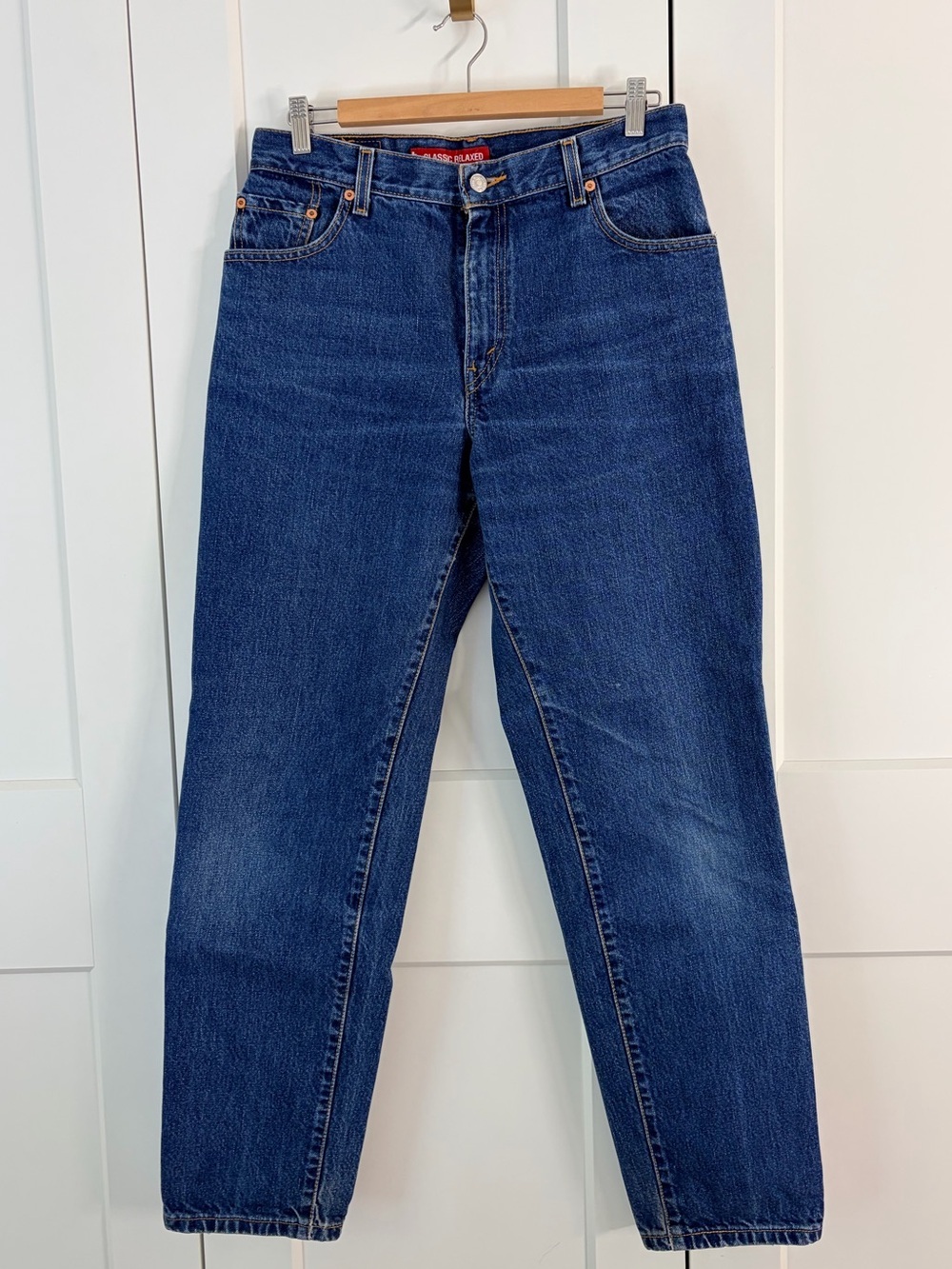 Levi's Blue Denim 550 Relaxed Fit Tapered Leg Jeans | 12 L